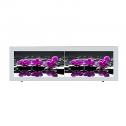 Экран под ванну Крепыш Slim premium Pink orchid