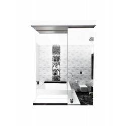 Пластиковый шкаф с зеркалом Eco green. Plastic Black