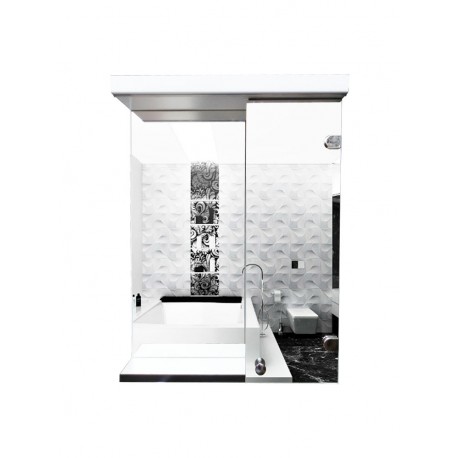Пластиковый шкаф с зеркалом Eco green. Plastic Black