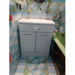 Комод пластиковый 2.0 серый с дверцами