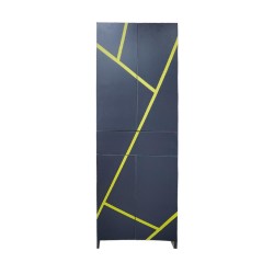 Пенал пластиковый напольный Антрацит grey&yellow