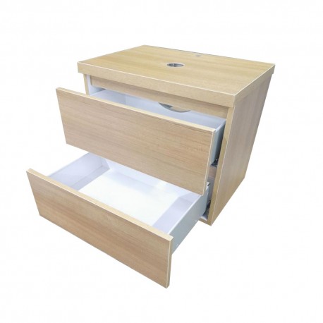 Подвесная пластиковая тумба Лями TheMix Wood (4236-oak) mat ламинация под умывальник