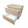 Подвесная пластиковая тумба Лями TheMix Wood (4236-oak) mat ламинация под умывальник