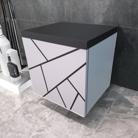 Подвесная пластиковая тумба Chaos black