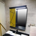 Пластиковое зеркало Chaos yellow grey