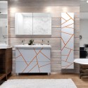 Комплект подвесной мебели Chaos 2024 white-orange 2 ящ,