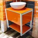 Пластиковая подвесная тумба loft Sunset с умыв. чаша