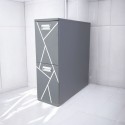 Тумба универсальная пластиковая Chaos 26*80*70 см для туалета и ванной Лями 1122 мат с двумя ящиками