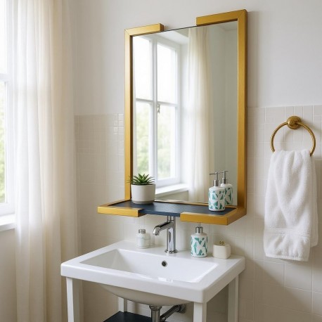 Зеркало пластикое в стиле Loft Gold