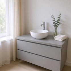Подвесная пластиковая тумба Лями Grey 3297 tought