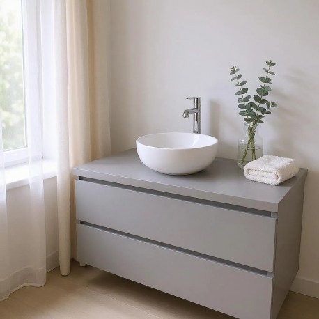 Подвесная пластиковая тумба Лями Grey 3297 tought
